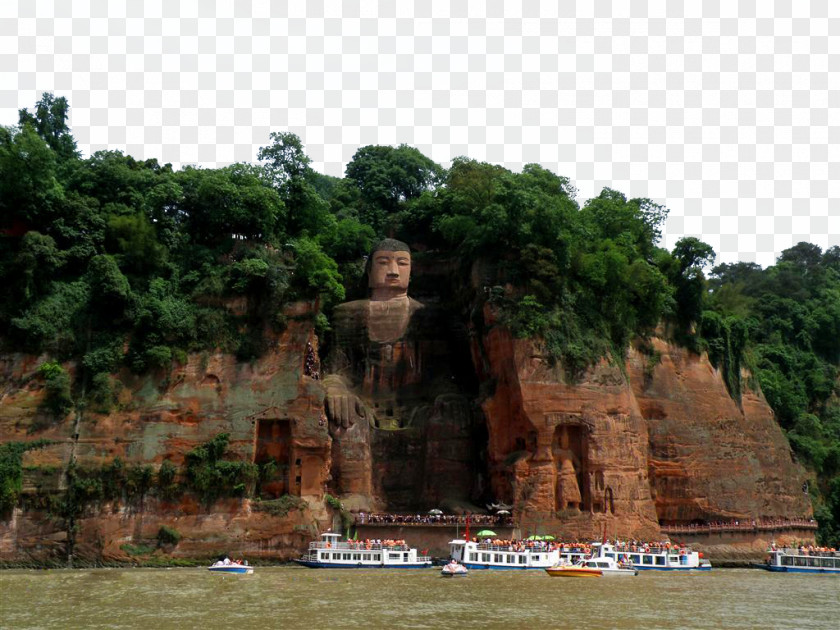Leshan Giant Buddha Mount Emei Bagan Mogao Caves Stone Sculpture PNG