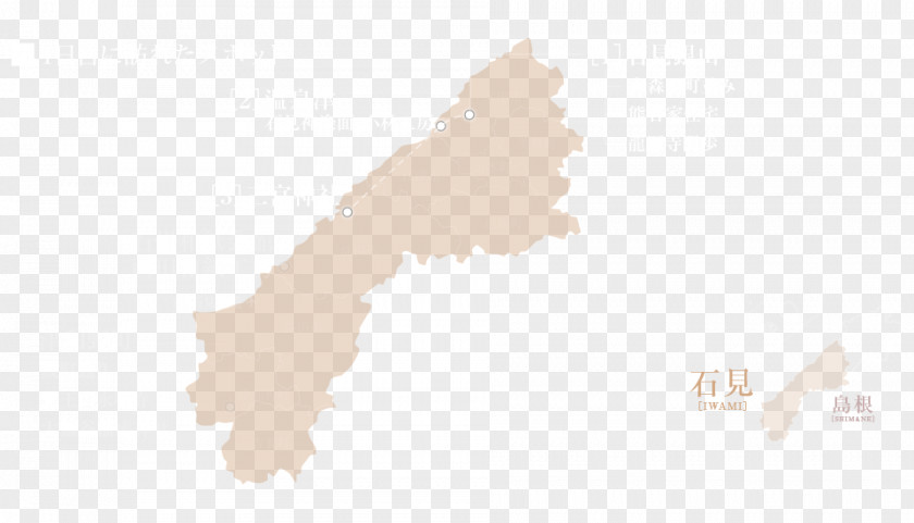 ONE　DAY Tour Shimane Prefecture Map Computer Font PNG