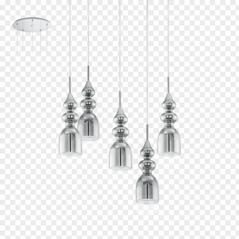 Light Fixture Eglo Bolanos Chrome Pendant PNG