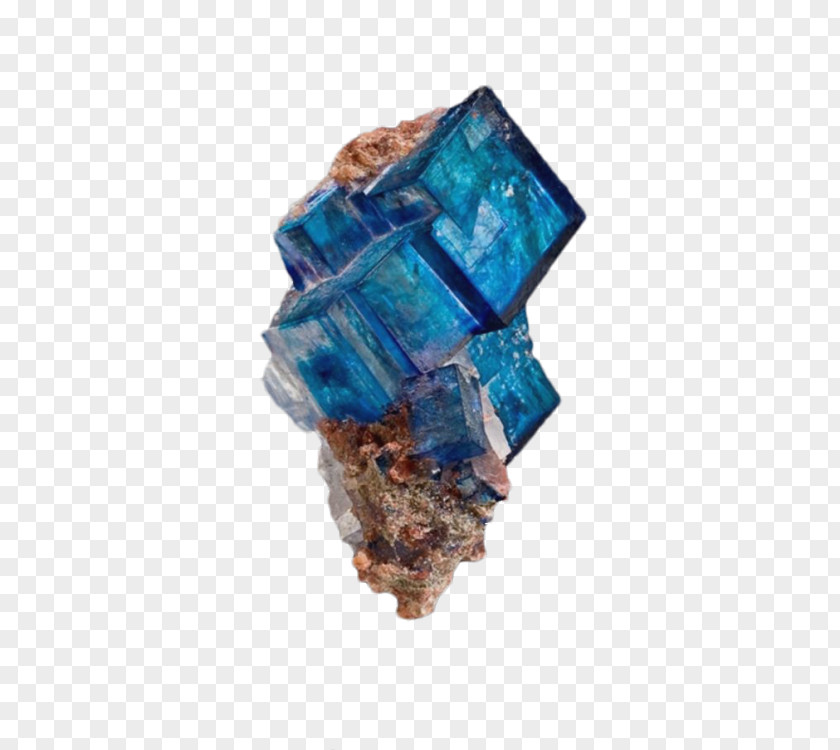 Rock Mineral Halite Blue Crystal PNG