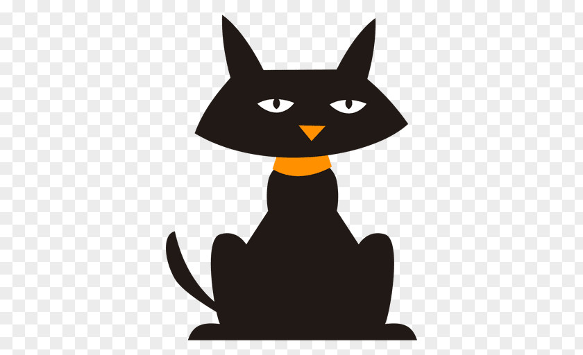 Vector Cartoon Material Black Cat Drawing PNG
