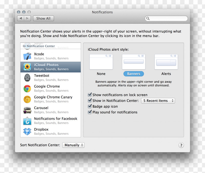 Apple OS X Mavericks MacOS Mountain Lion Notification Center PNG