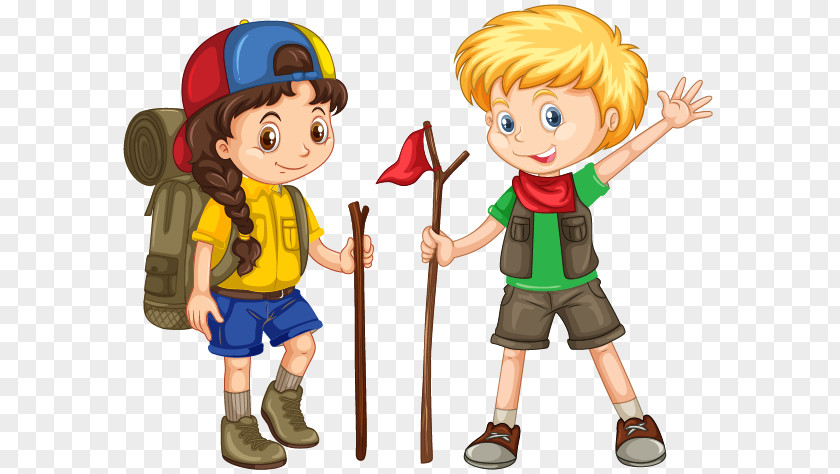 Child Camping Clip Art PNG