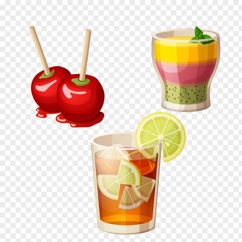 Ice Cream Soft Drink Juice Iced Tea Fruit Salad PNG