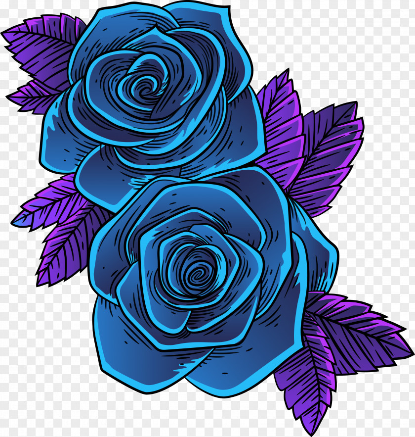 Tattoo Rose Blue Garden Roses Clip Art Flower PNG