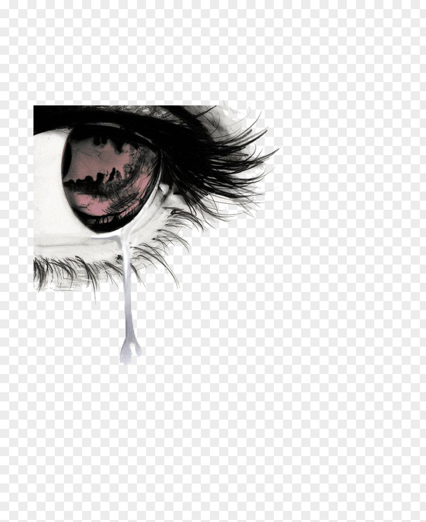 Tear Drawing Eye Painting Illustration PNG