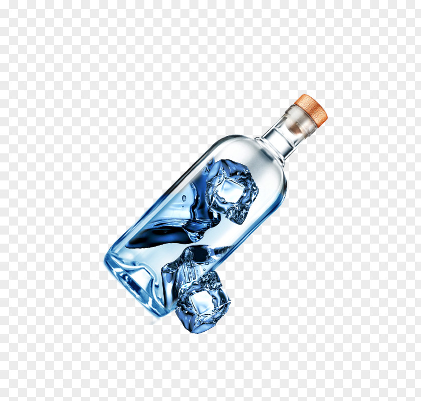 Blue Glass Bottle Download Computer File PNG