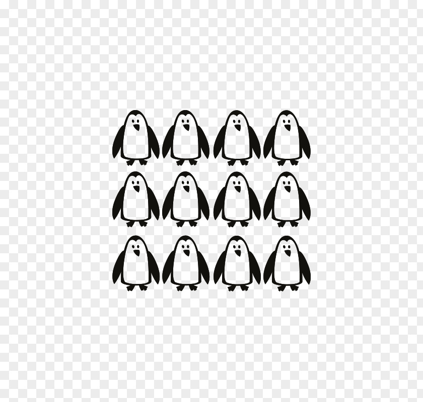 Penguin Cartoon Line Font PNG