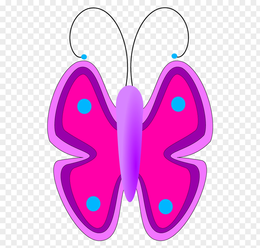 Colorful Butterfly Pink Purple Clip Art PNG