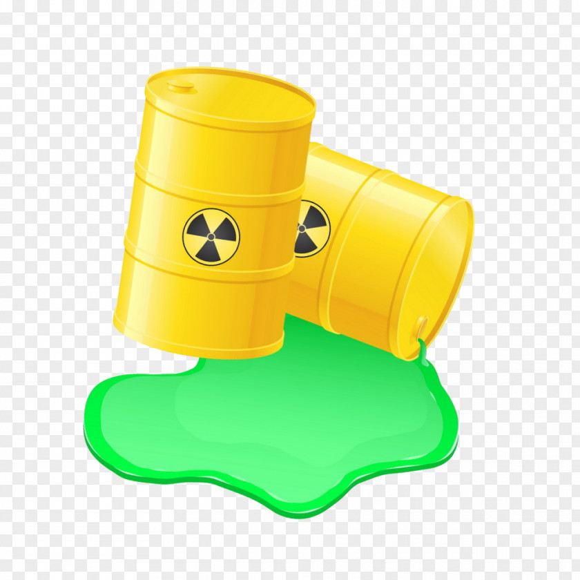 Creative Drums Yellow Material Chemical Substance Pollution Clip Art PNG