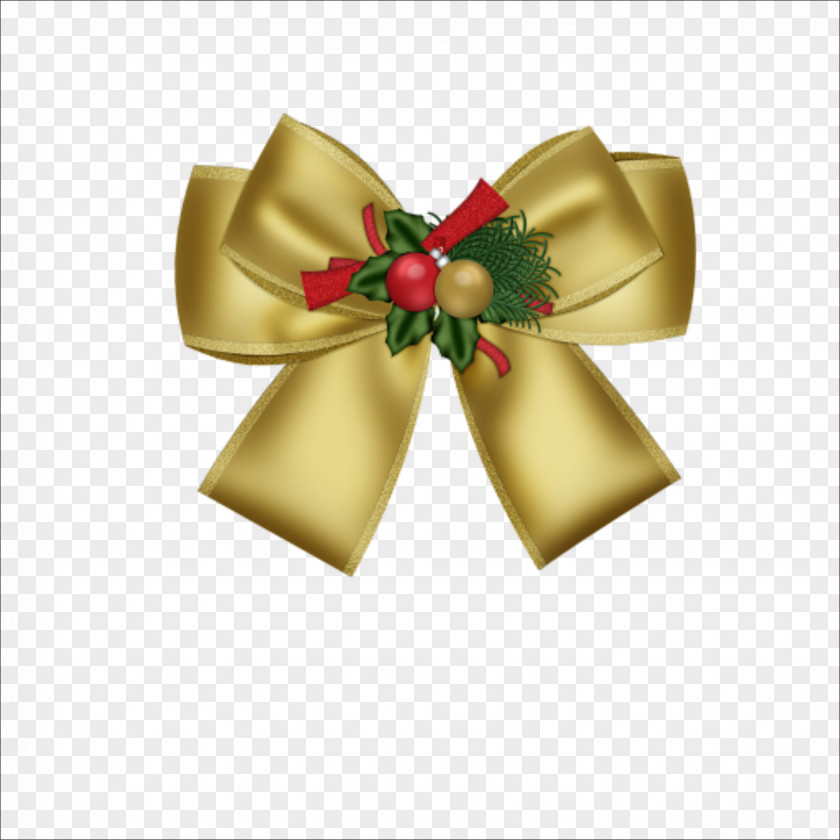 Golden Ribbon Santa Claus Christmas Clip Art PNG