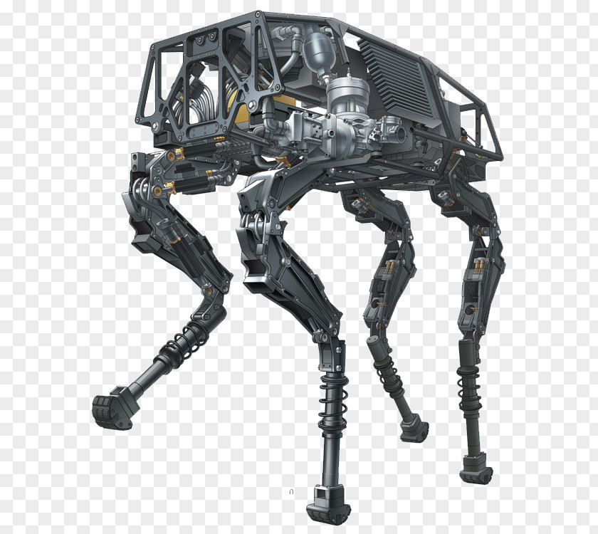 Border Patrol Detains Citizen BigDog Boston Dynamics Robotics Technical Illustration PNG