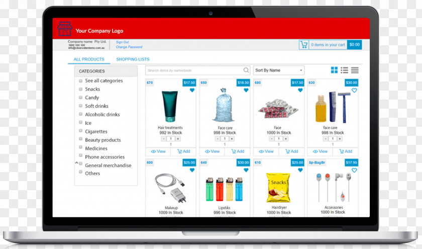 Convenience Store Computer Program Monitors Display Advertising Organization Web Page PNG