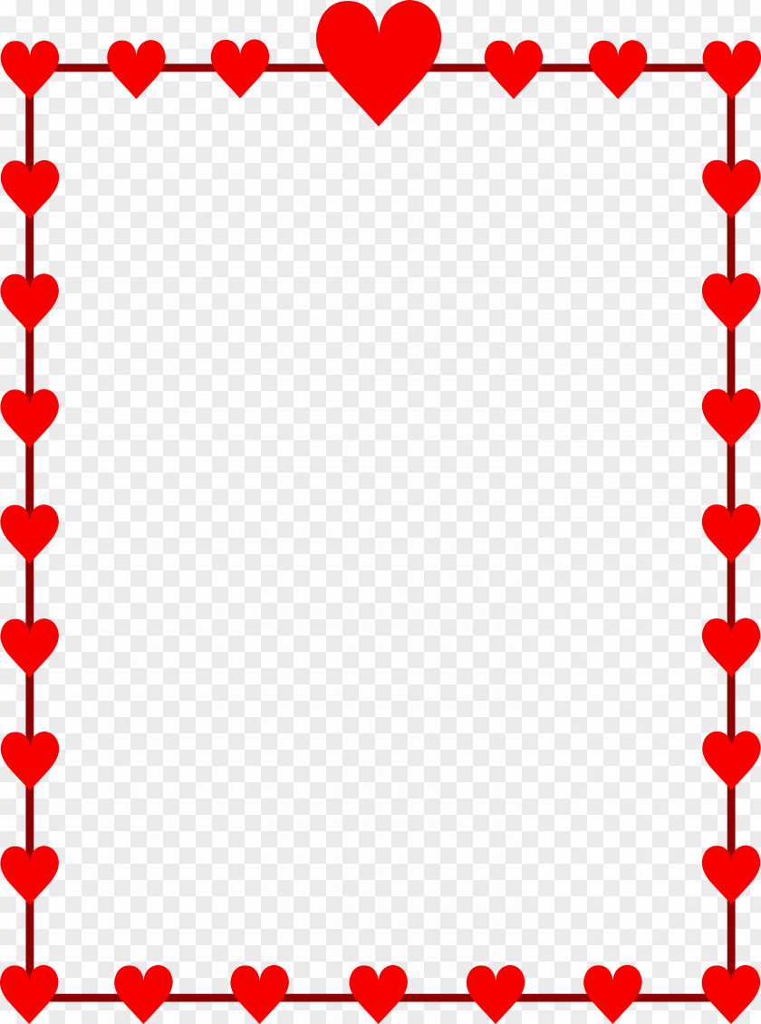 Heart Border Clipart Right Of Clip Art PNG