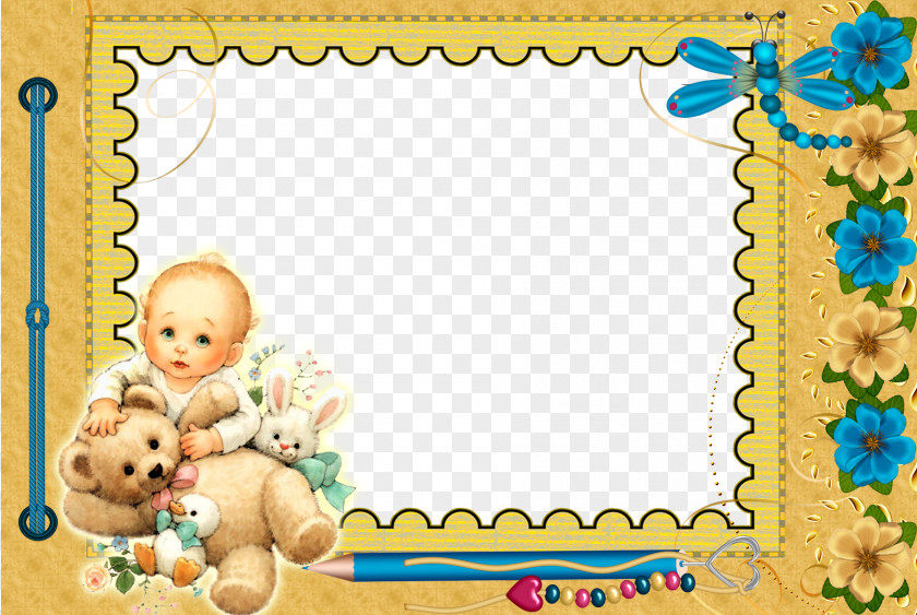 Yellow Frame Picture PNG