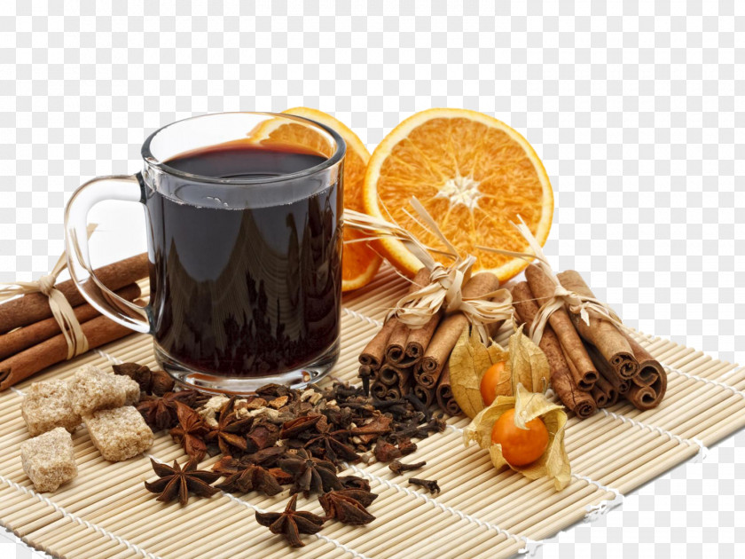 Black Tea Mulled Wine Hibiscus Drink PNG