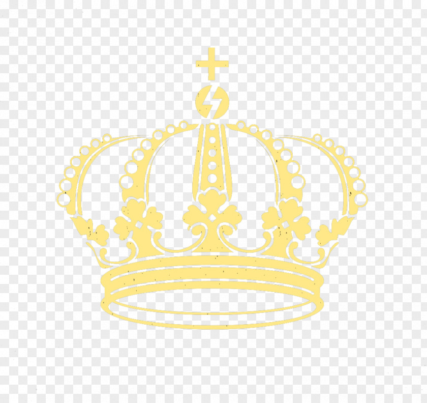 Golden Crown Yellow Pattern PNG