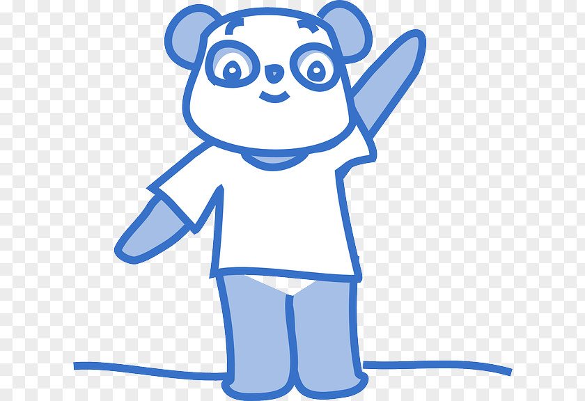 Goodbye Giant Panda Bear Cartoon Clip Art PNG