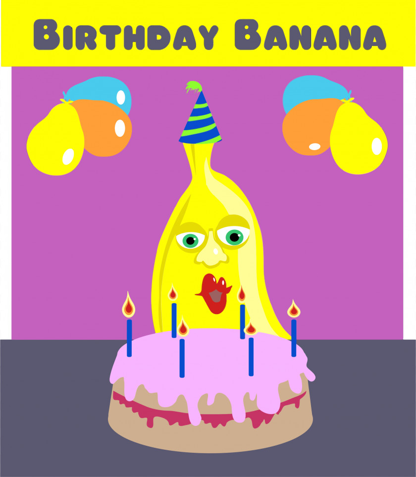 Birthday Banana Cliparts Cake Clip Art PNG