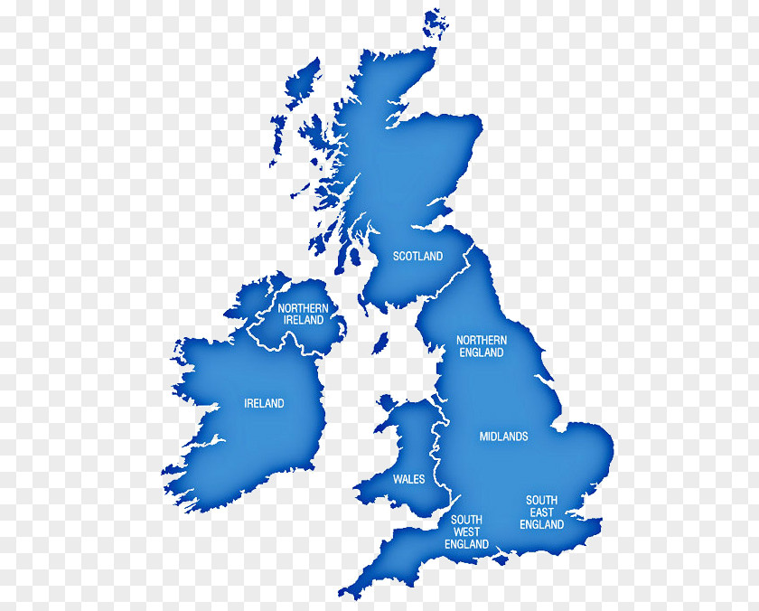 England British Isles Blank Map PNG