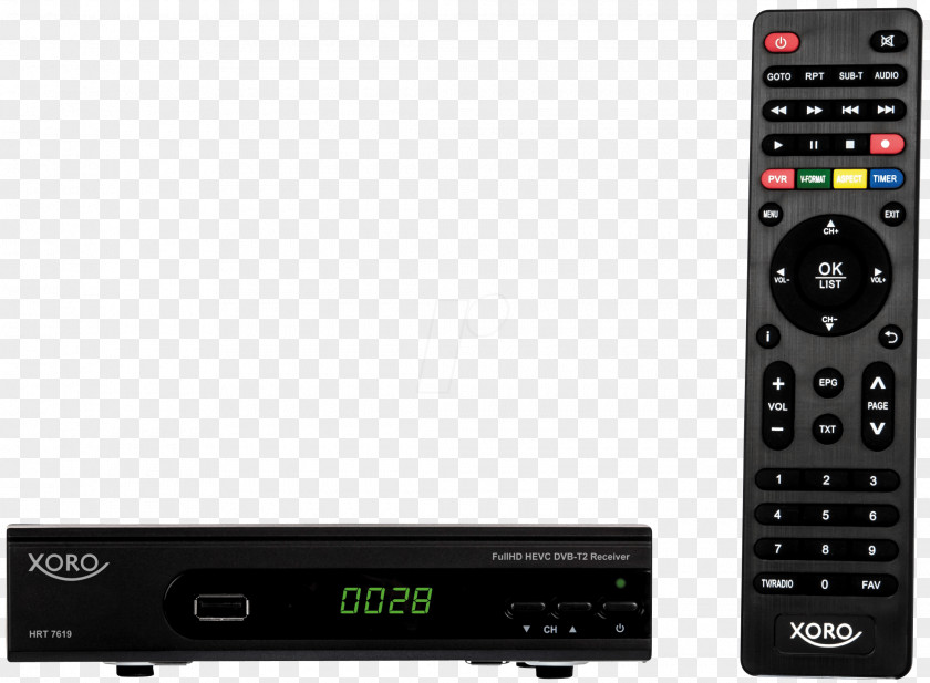 High Efficiency Video Coding Xoro HRS Satellite Black DVB-T2 ATSC Tuner Digital Broadcasting PNG