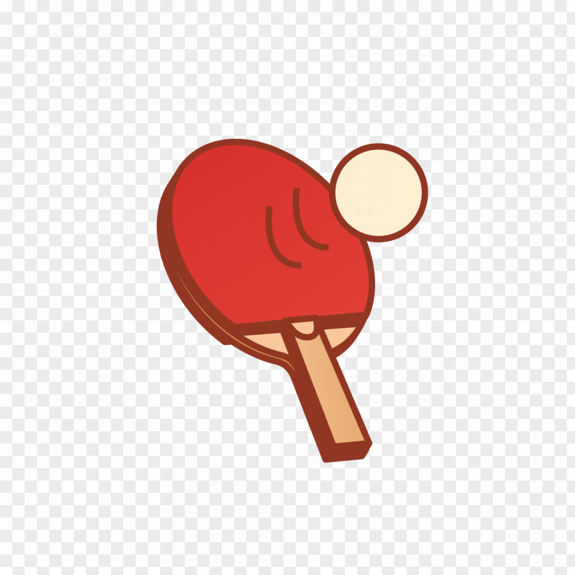 Red Table Tennis Pong Racket Sport Clip Art PNG