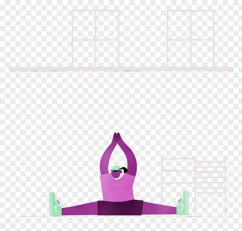 Yoga Mat Physical Fitness Yoga Line Font PNG