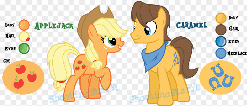 Applejack And Caramel Apple Bloom Fluttershy PNG