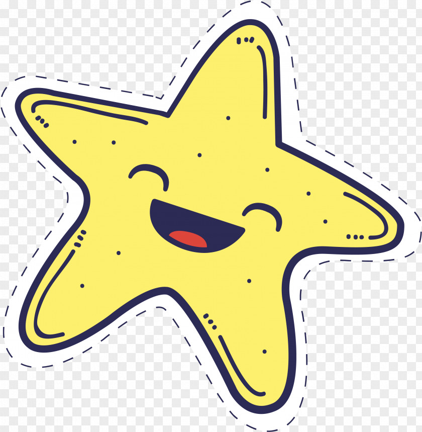 Cartoon Cute Little Starfish Clip Art PNG