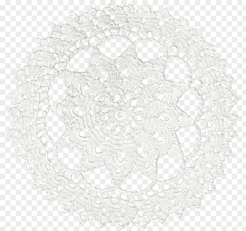 Circle Lace Doily White Point PNG