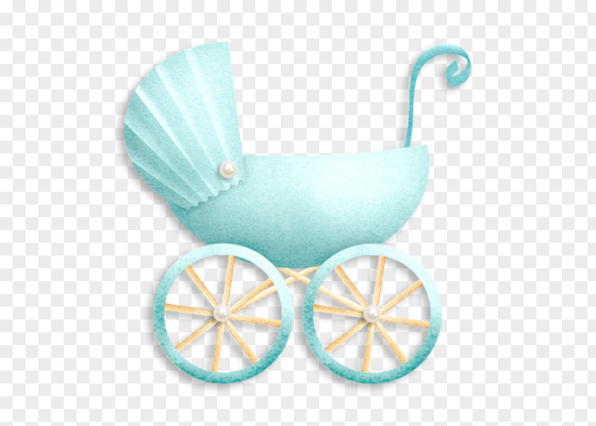 Small Fresh Light Blue Stroller PNG