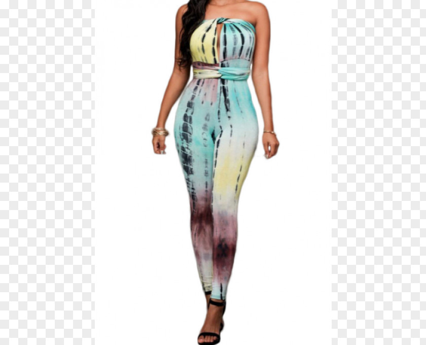 TIE DYE Jumpsuit Overall Dress Romper Suit Fashion PNG