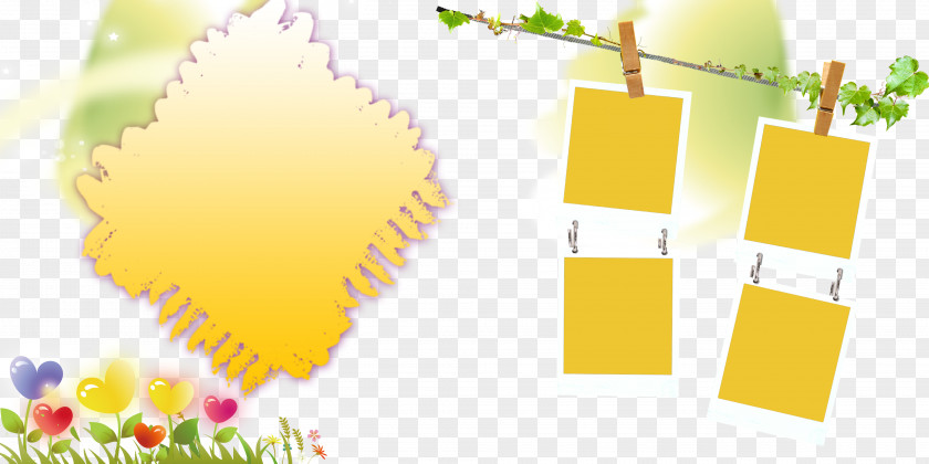 Yellow Frame Picture PNG