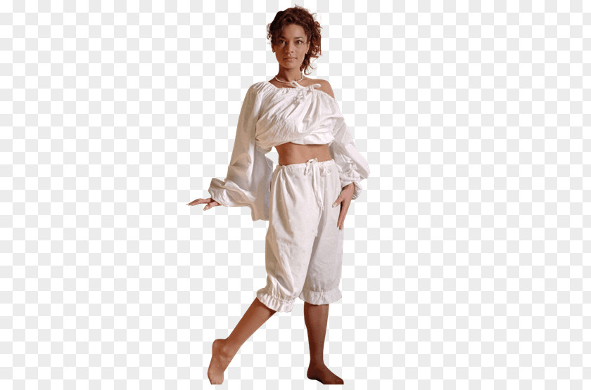 1830s In Western Fashion Robe Costume Shoulder Sleeve Bloomers PNG