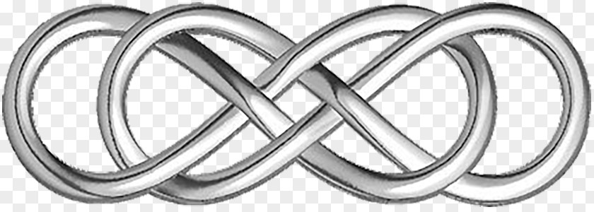 Infinity Symbol Necklace Earring Sterling Silver PNG