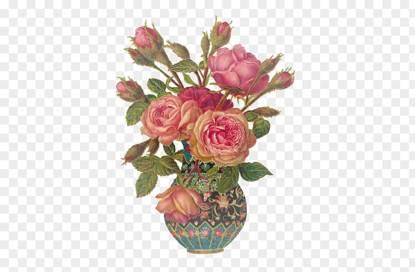 Vase Flower Bouquet Rose Vintage Clothing Clip Art PNG