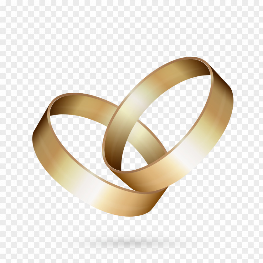 Vector Love Ring Wedding Engagement Gold PNG