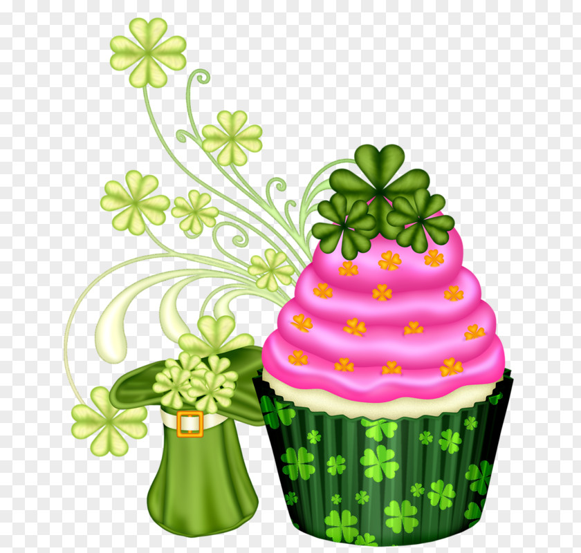 Saint Patrick Cupcake Patrick's Day Frosting & Icing Clip Art PNG
