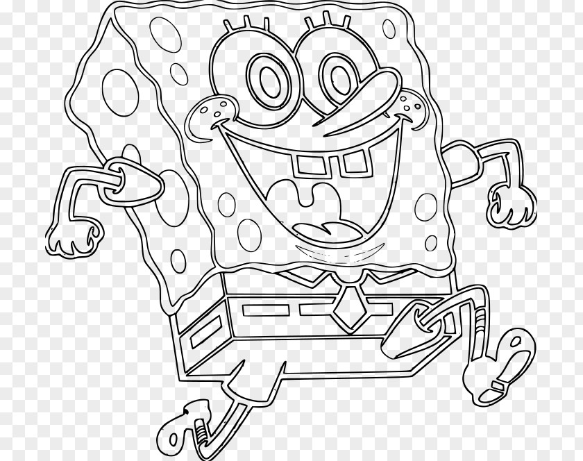SPONG BOB Line Art Coloring Book Black And White Sandy Cheeks Drawing PNG
