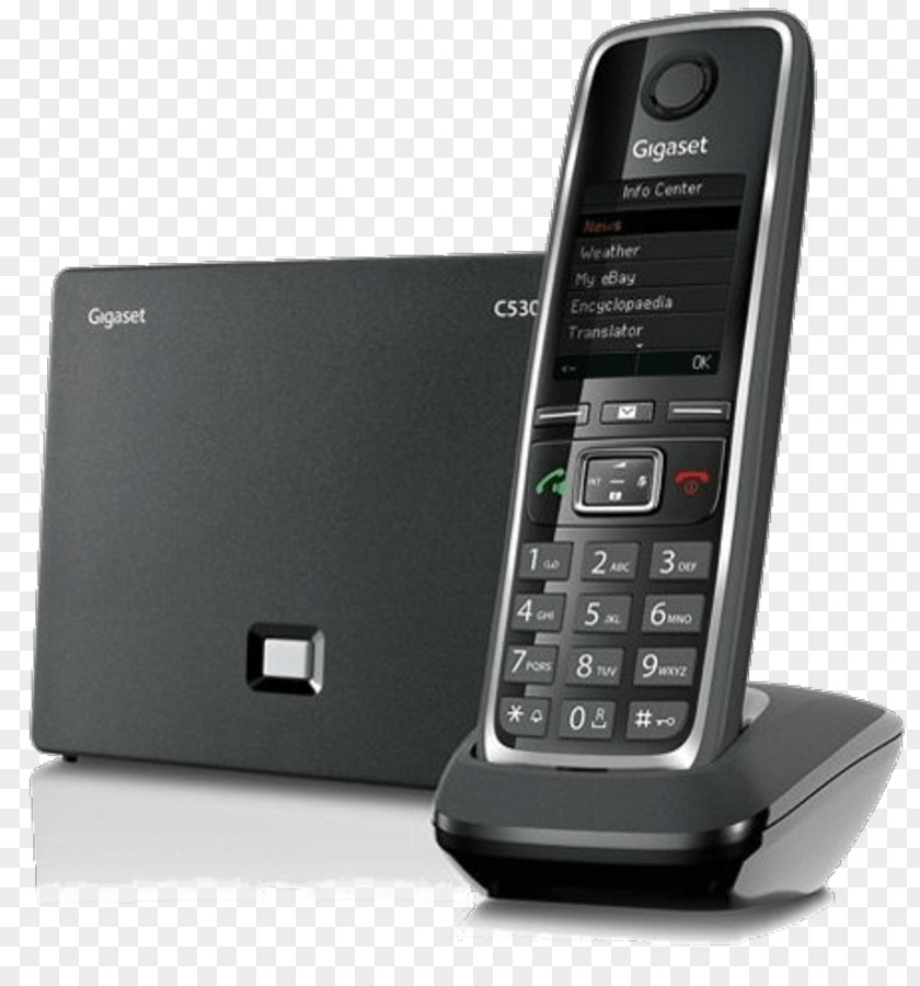 Gigaset Communications C530 IP Telephone Digital Enhanced Cordless Telecommunications Home & Business Phones PNG