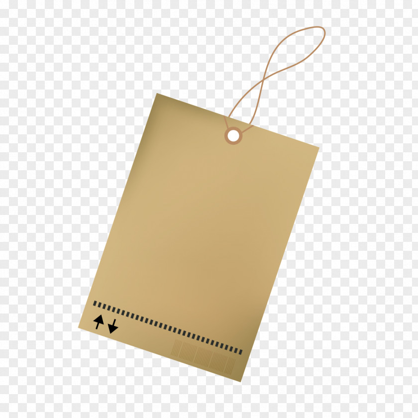 Kraft Paper Tag Label Computer File PNG