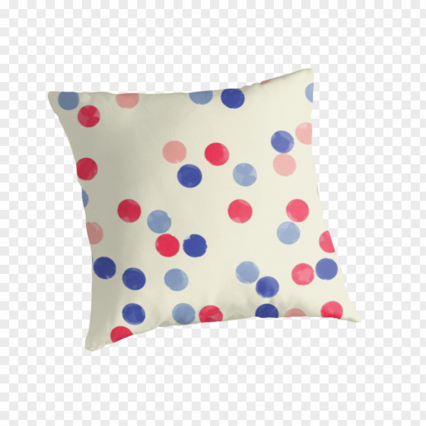 Pillow Throw Pillows Polka Dot Cushion Watercolor Painting PNG