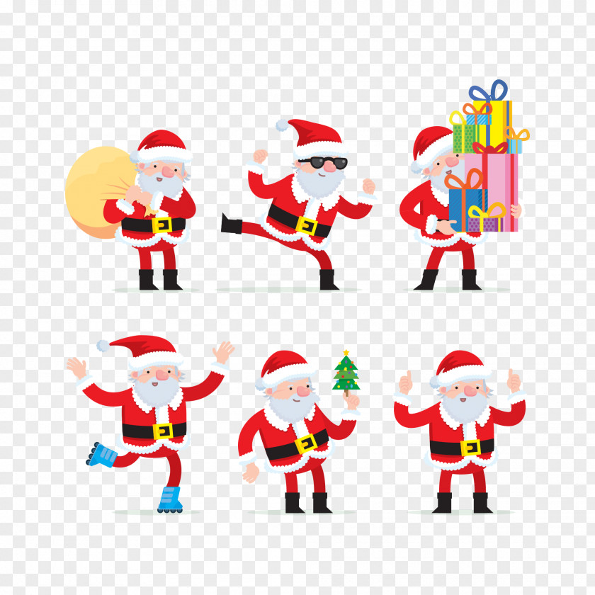 Santa Claus Gift Clip Art PNG