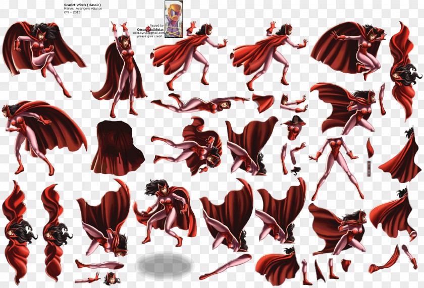 Scarlet Witch Wanda Maximoff Marvel: Avengers Alliance PlayStation Sprite Witchcraft PNG