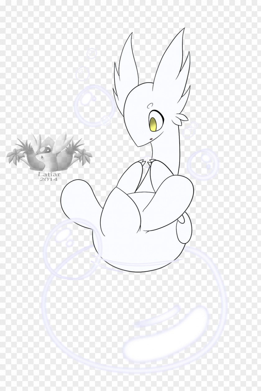 Shiny Mew Pokemon Go Whiskers Cat Hare Illustration Sketch PNG