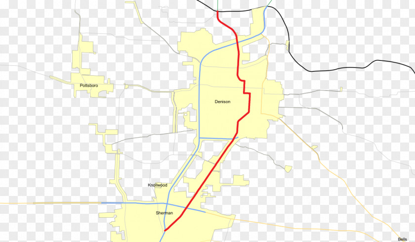 Texas Map Denison State Highway 91 Sherman U.S. Route 75 In Lake Texoma PNG