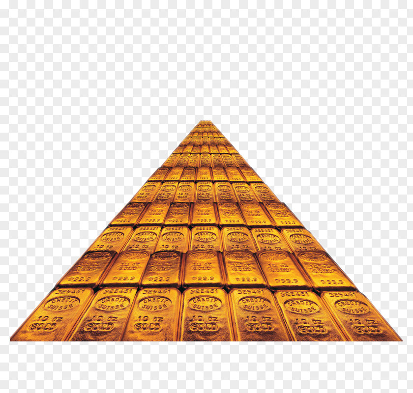 Yellow Pyramid Gold Finance Bullion PNG