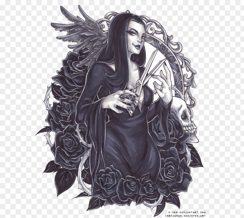 Morticia Addams Wednesday Gomez Art Drawing PNG