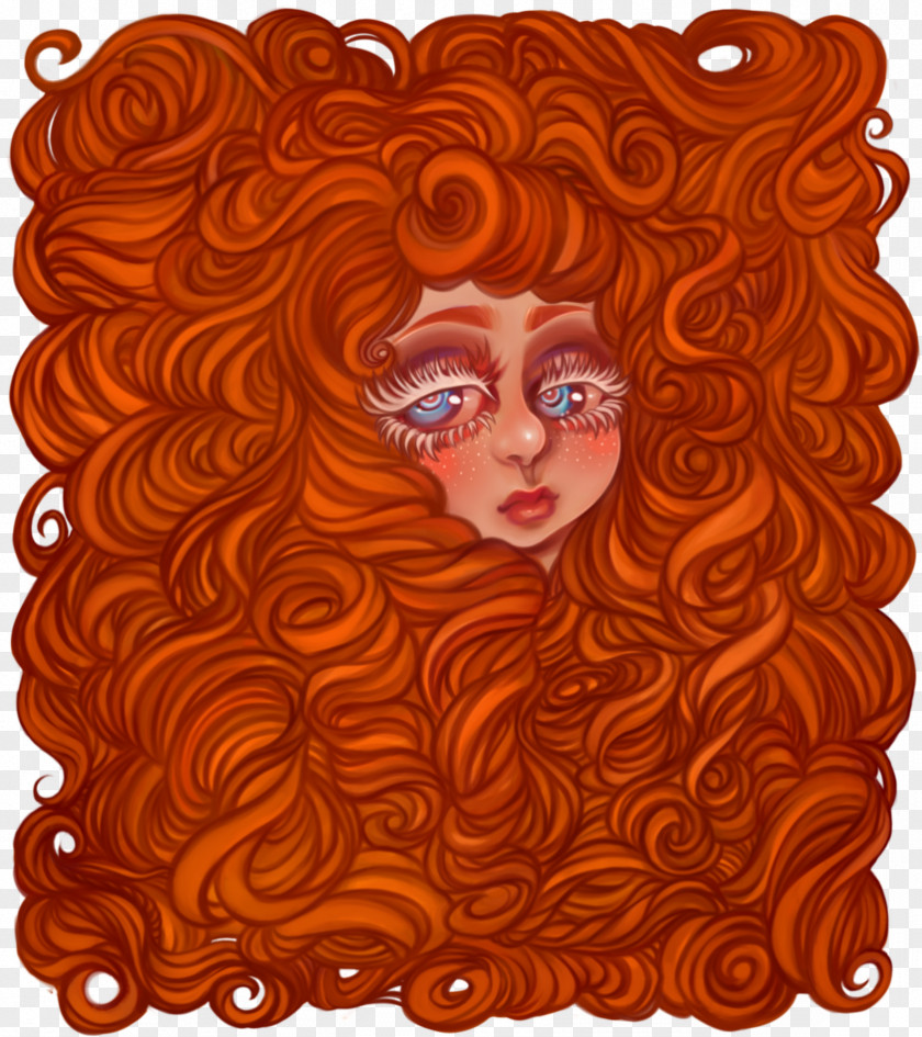 Merida Red Hair Coloring Long Art PNG