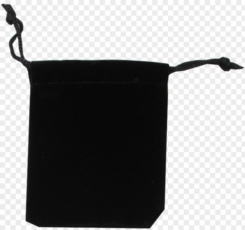 Black Velvet Bag Drawstring Velour PNG